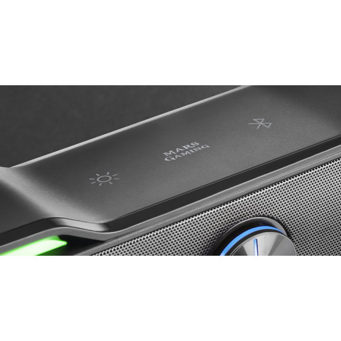 Mars Gaming Barra de Sonido Bluetooth MSBX, Potencia 10W, Sistema 2.0, Color Negro